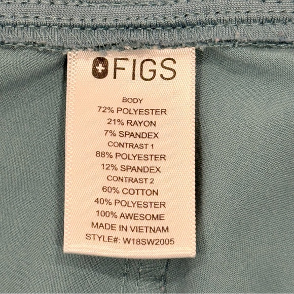 Figs Hydrogreen Scrub Set Catarina Scrub Top Zamora Jogger Pants Large Nurse - Picture 12 of 14